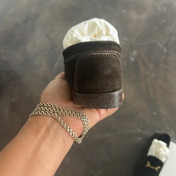 Gucci women’s Dark Brown Suede Loafers - Picture 7 of 12